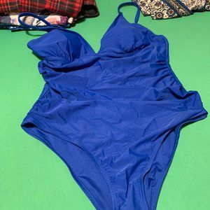 NEW Vibrant Blue one piece swimsuit - XL (last week on then goes to donation)